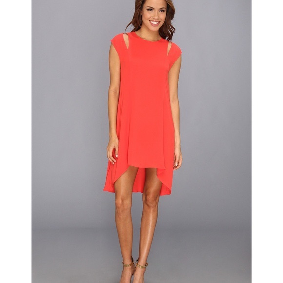 BCBG Stacey cutout dress in bright poppy - Picture 1 of 4